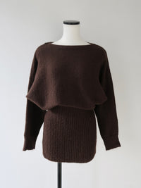 one shoulder knit mini dress