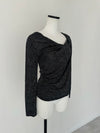 glitter drape tee