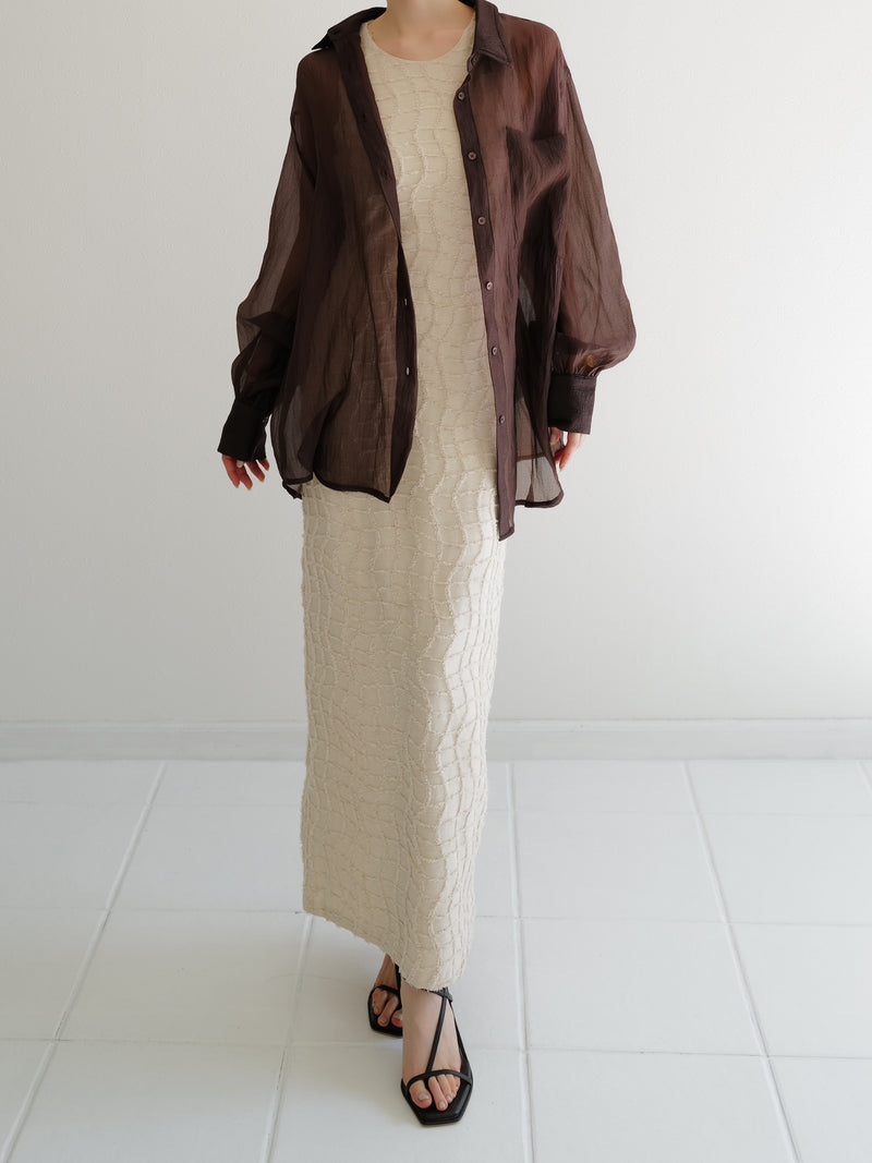 wavy tile pattern dress