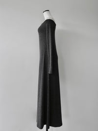 loose shoulder long dress