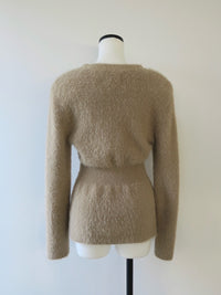 angora slim knit cardigan