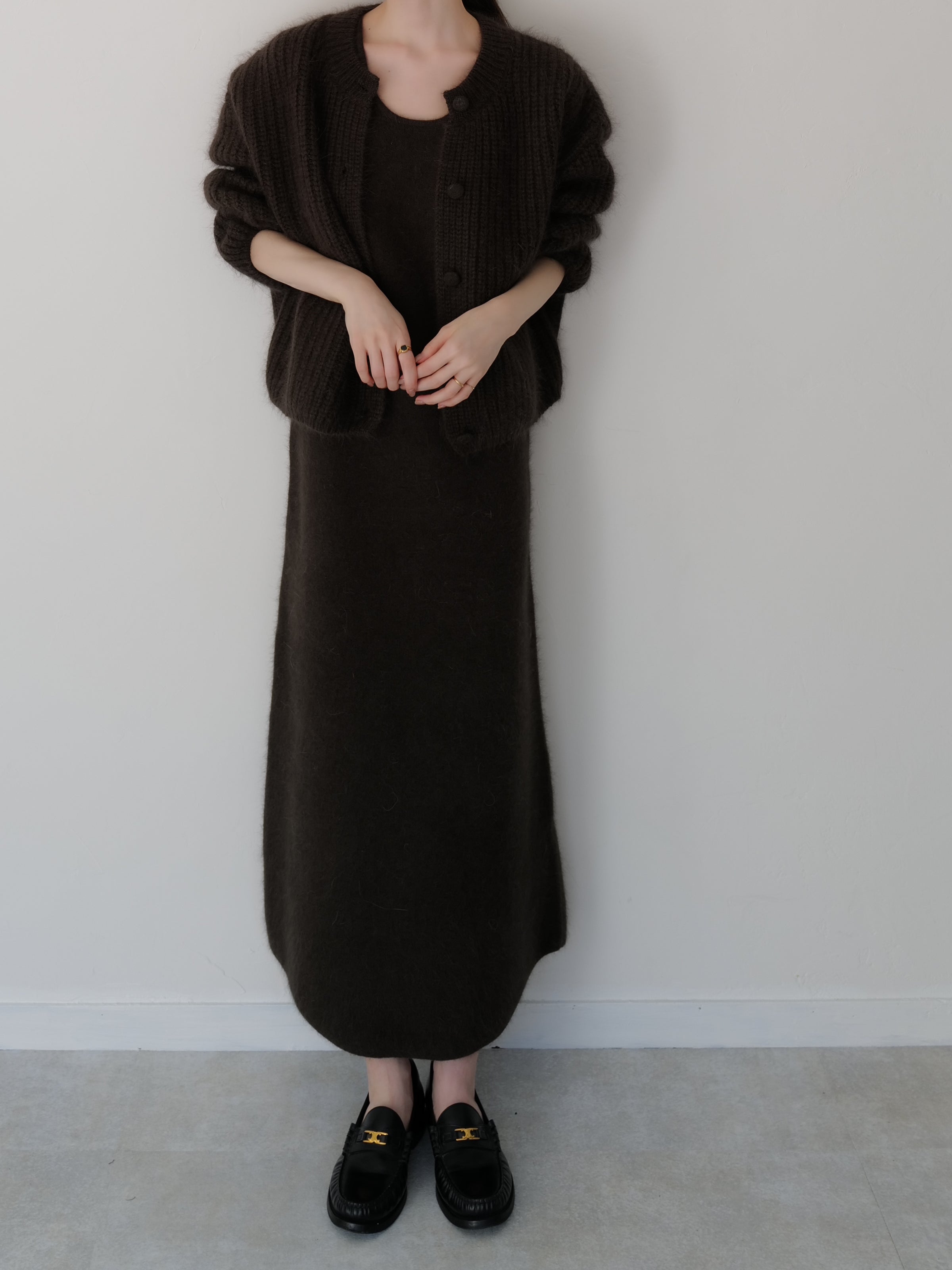 angora maxi knit dress