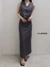 raw hem slim long skirt