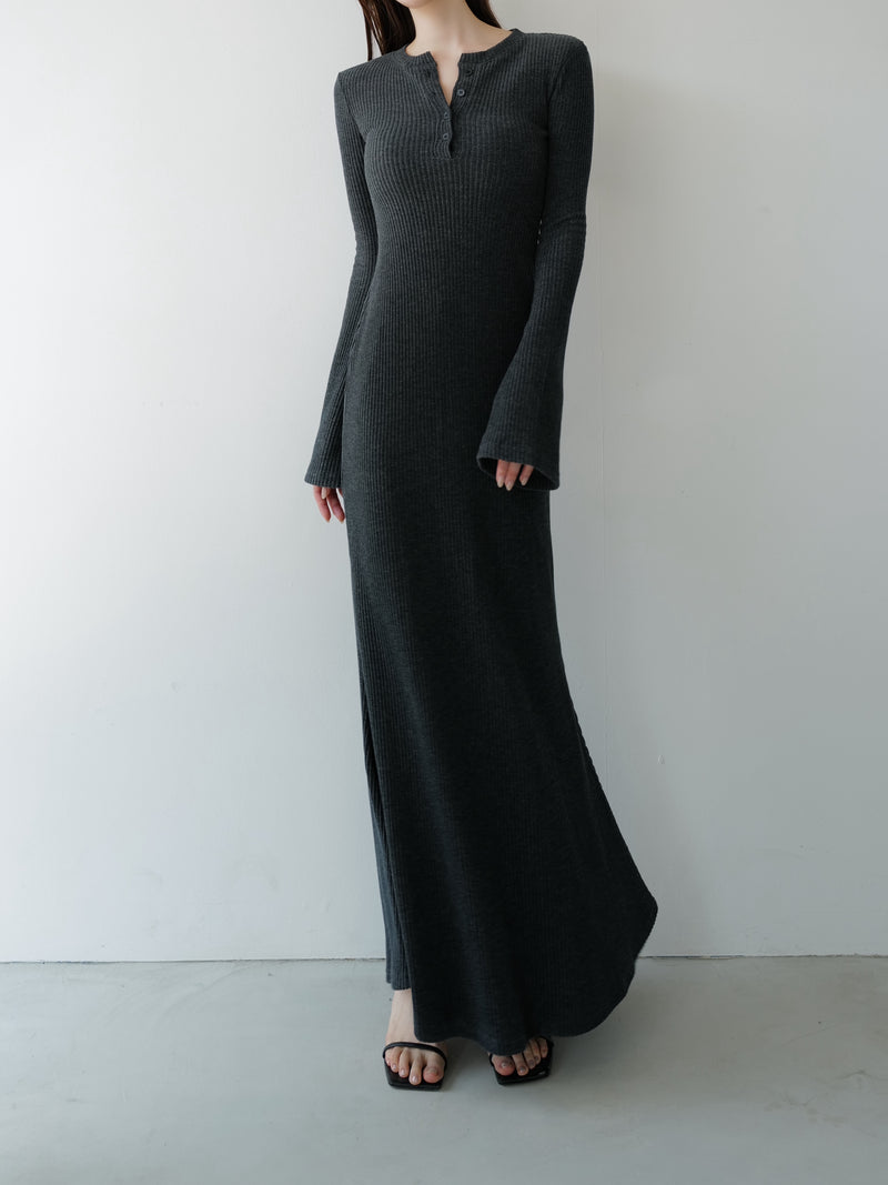 bell sleeve wool dress