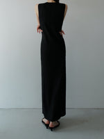 bellows sleeveless dress