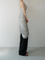 luminous gathered dress