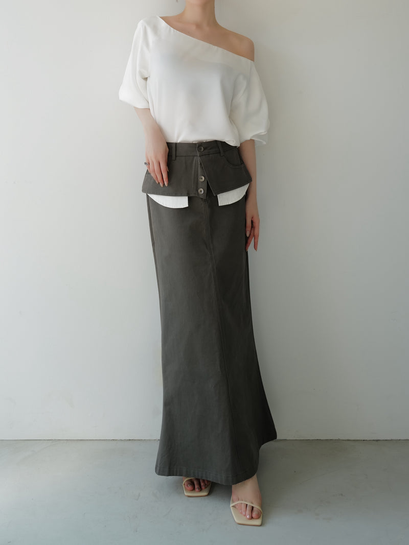 layered-like long skirt