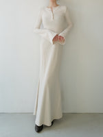 bell sleeve wool dress