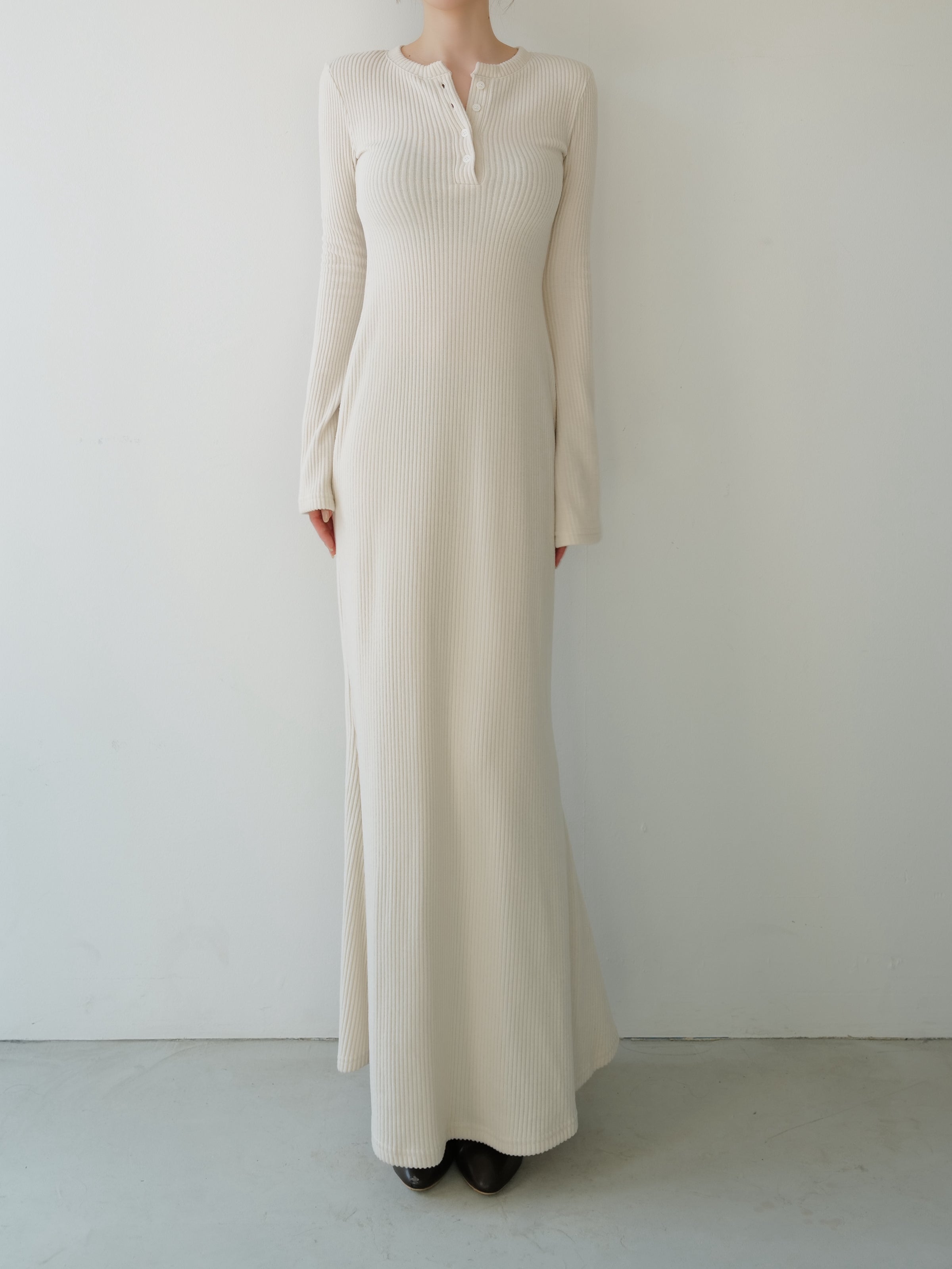 bell sleeve wool dress