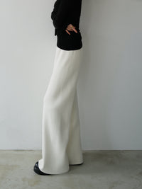 brushed seed stitch knit pants