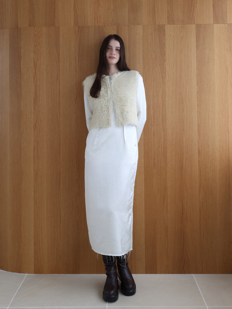 darted luster dress
