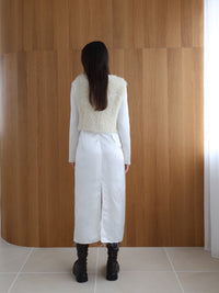 mink-like fur short vest