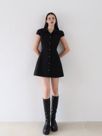 button up chic mini dress