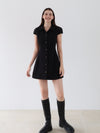 button up chic mini dress