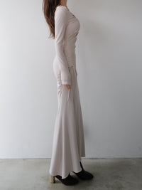 luxe shirring asymmetric dress