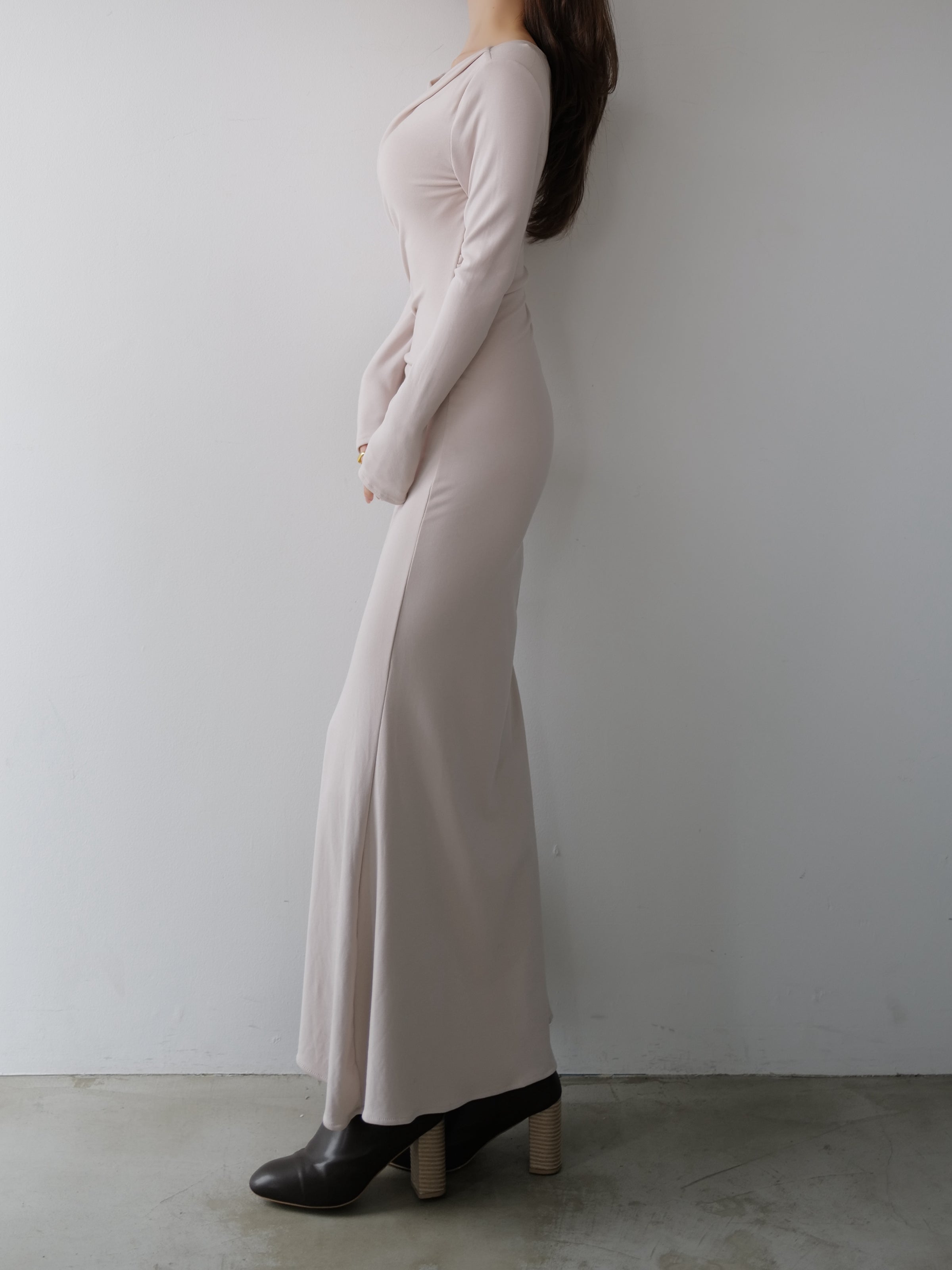 luxe shirring asymmetric dress