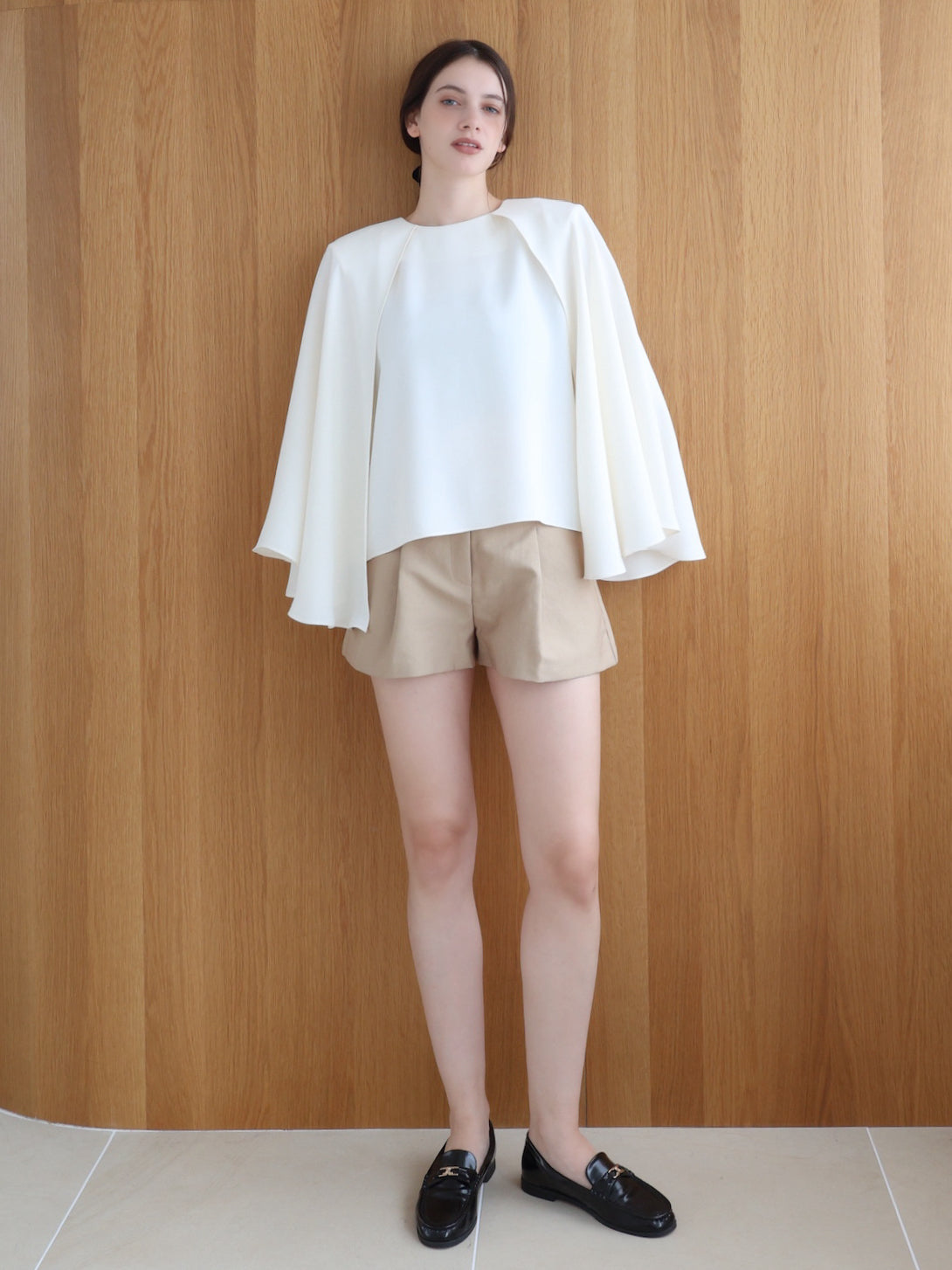 cascade layered-like blouse