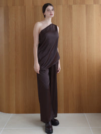 sample sale / one shoulder satin set up