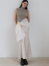 shiny cap sleeve knit top