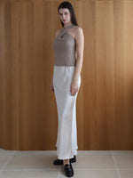 front crossed halter knit top