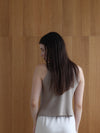 front crossed halter knit top