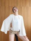 cascade layered-like blouse