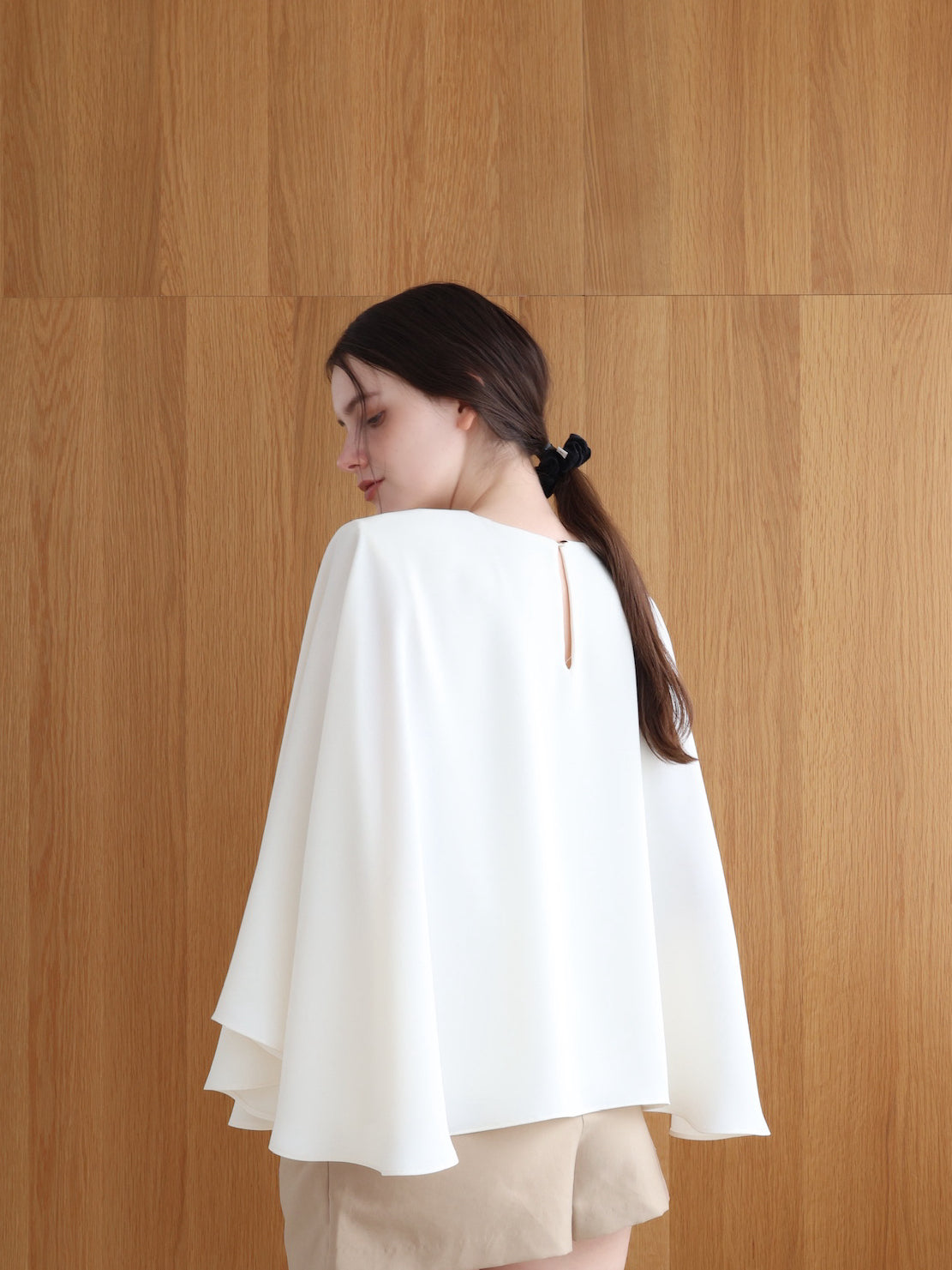 cascade layered-like blouse