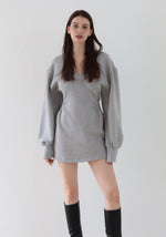 sweat hourglass v neck dress