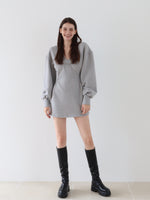 sweat hourglass v neck dress