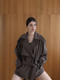 moca classic short trench coat