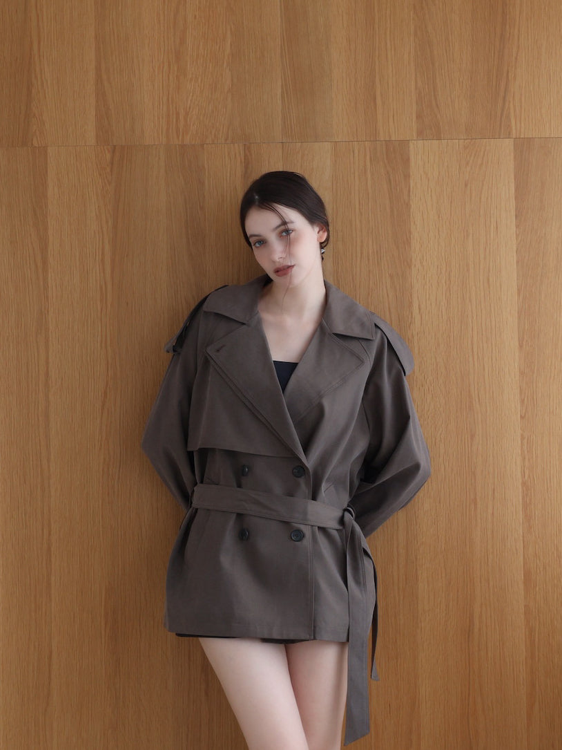 moca classic short trench coat