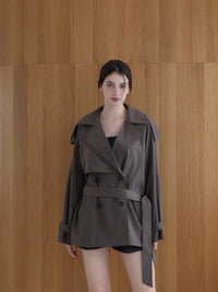 moca classic short trench coat