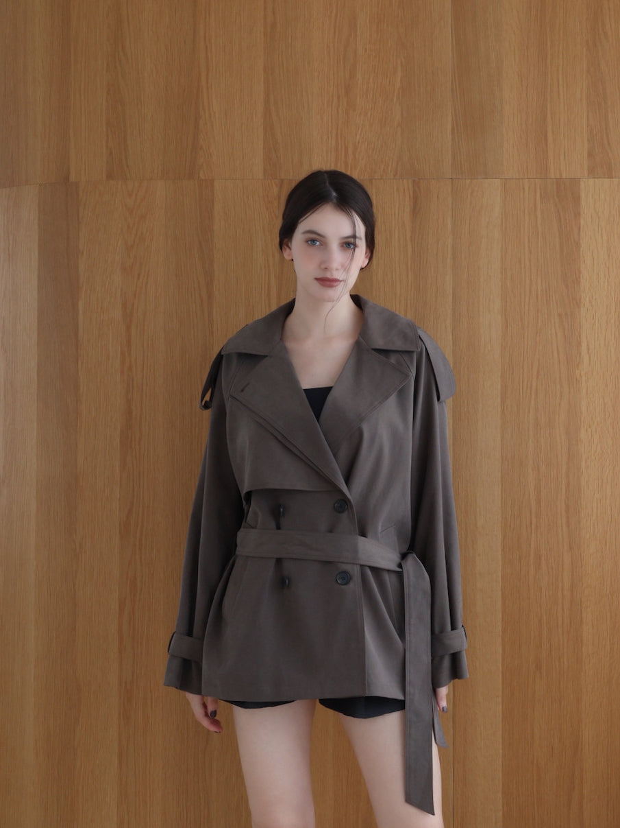 moca classic short trench coat