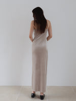 velour asymmetry drape cami dress