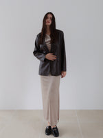 vegan leather single jacket