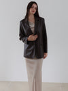 vegan leather single jacket