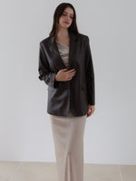 vegan leather single jacket