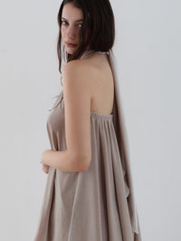 velour back open tie blouse