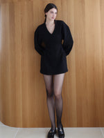 sweat hourglass v neck dress