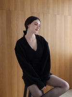 sweat hourglass v neck dress
