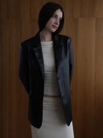 vegan leather single jacket