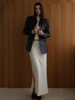 vegan leather single jacket