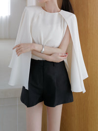 cascade layered-like blouse