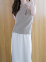 front crossed halter knit top