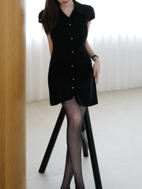 button up chic mini dress