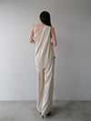 one shoulder satin set up