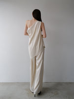 one shoulder satin set up