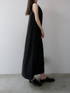 vegan leather v neck dress