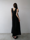 vegan leather v neck dress