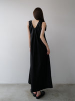 vegan leather v neck dress